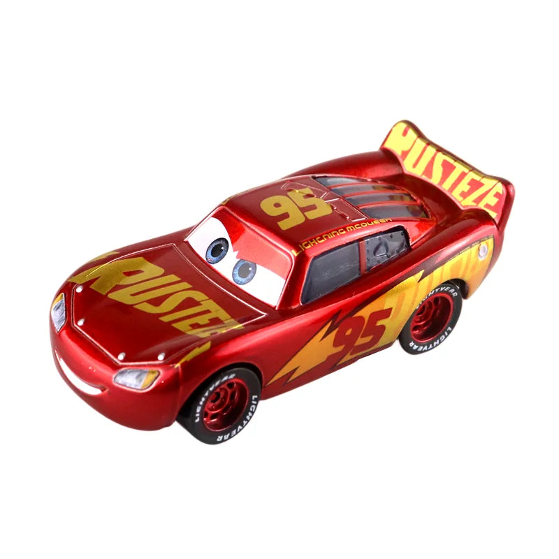 Pixar Cars Lightning McQueen 1:55 Scale Alloy Metal Model Car - Mater Sheriff Vehicle Toy for Boys and Children Gifts