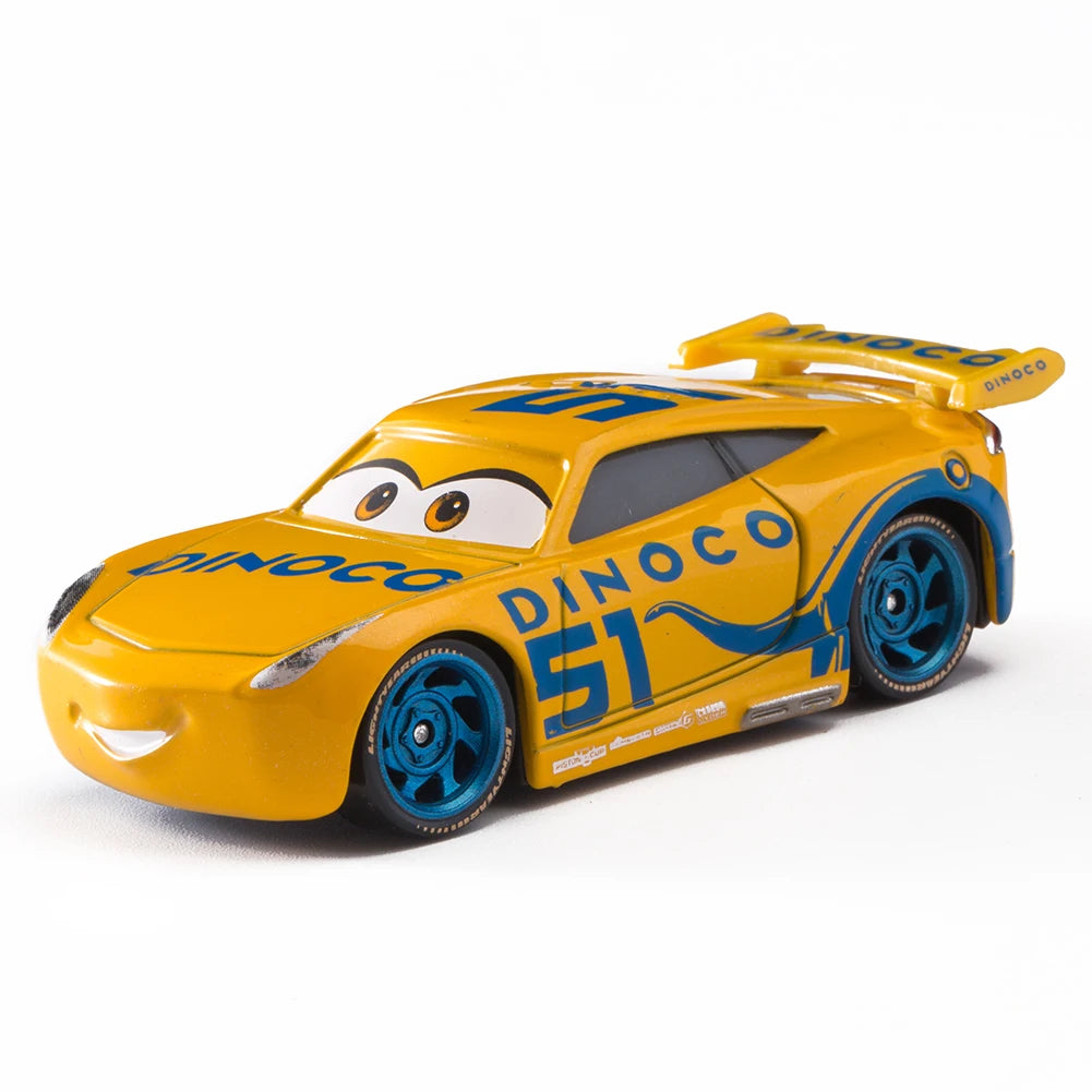 Pixar Cars Lightning McQueen 1:55 Scale Alloy Metal Model Car - Mater Sheriff Vehicle Toy for Boys and Children Gifts