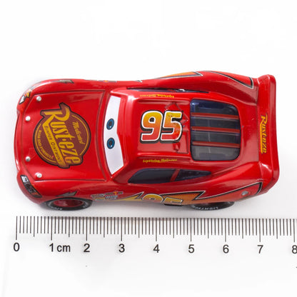 Pixar Cars Lightning McQueen 1:55 Scale Alloy Metal Model Car - Mater Sheriff Vehicle Toy for Boys and Children Gifts