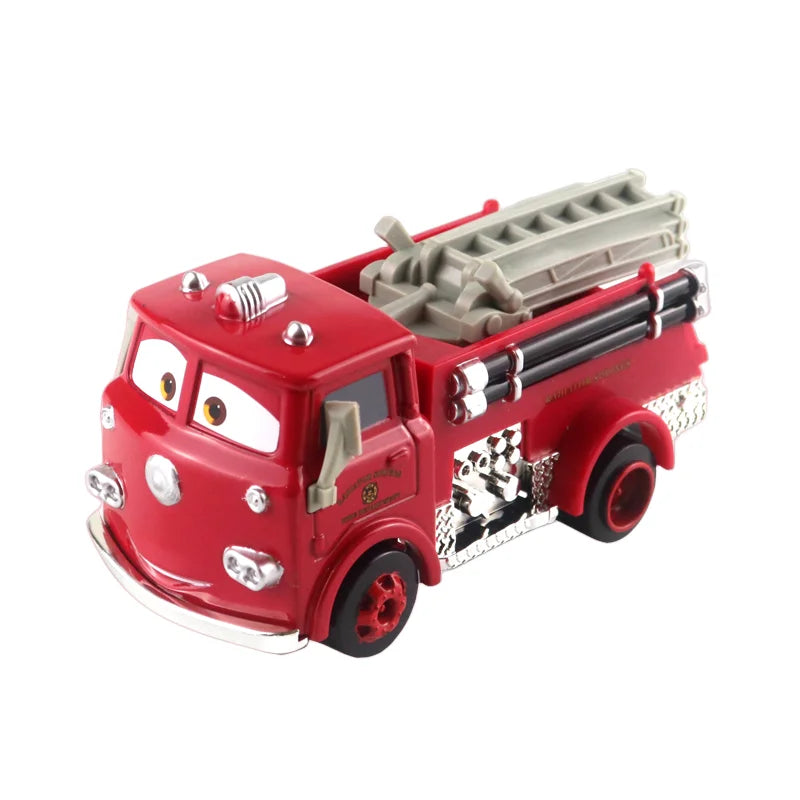 Pixar Cars Lightning McQueen 1:55 Scale Alloy Metal Model Car - Mater Sheriff Vehicle Toy for Boys and Children Gifts