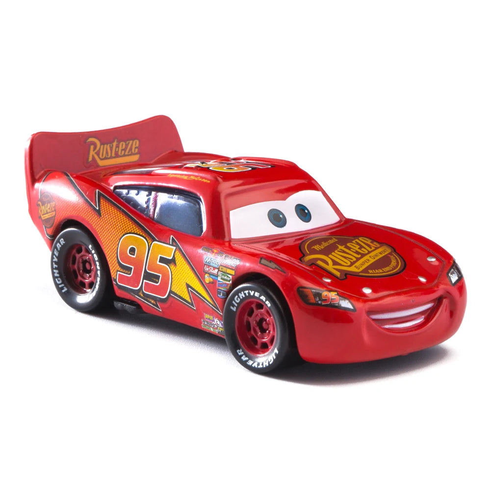 Pixar Cars Lightning McQueen 1:55 Scale Alloy Metal Model Car - Mater Sheriff Vehicle Toy for Boys and Children Gifts