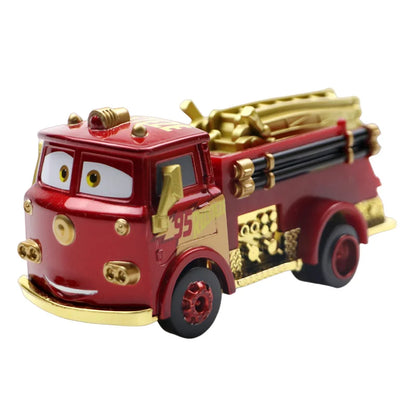 Pixar Cars Lightning McQueen 1:55 Scale Alloy Metal Model Car - Mater Sheriff Vehicle Toy for Boys and Children Gifts