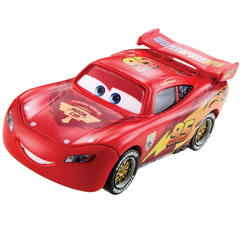 Pixar Cars Lightning McQueen 1:55 Scale Alloy Metal Model Car - Mater Sheriff Vehicle Toy for Boys and Children Gifts